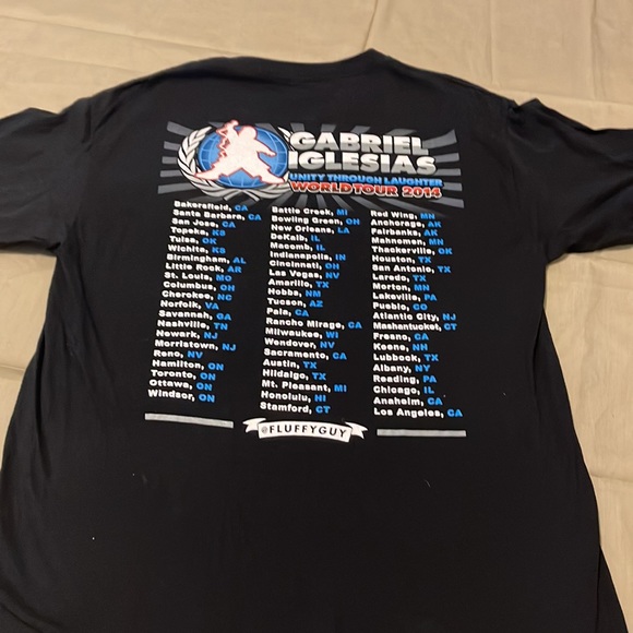 GABRIEL IGLESIAS  “FLUFFY “ 2014  tour T shirt size LARGE - Picture 7 of 10